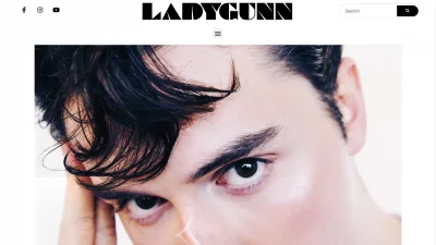 screenshot ladygunn magazine screenshot of an excellent website