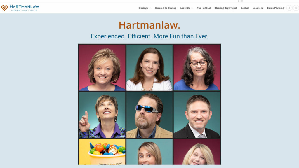 best website elementor hartmanlawfirm.com screenshot of an excellent website