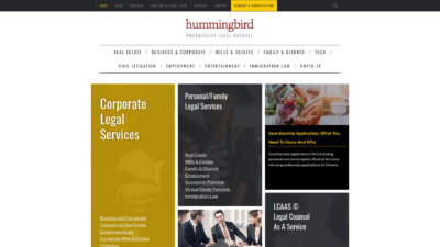 best website elementor hummingbirdlaw.com screenshot of an excellent website